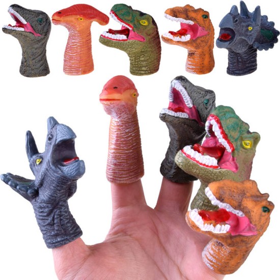 Pirštukų žaisliukai - Dinozaurai 5vnt.
